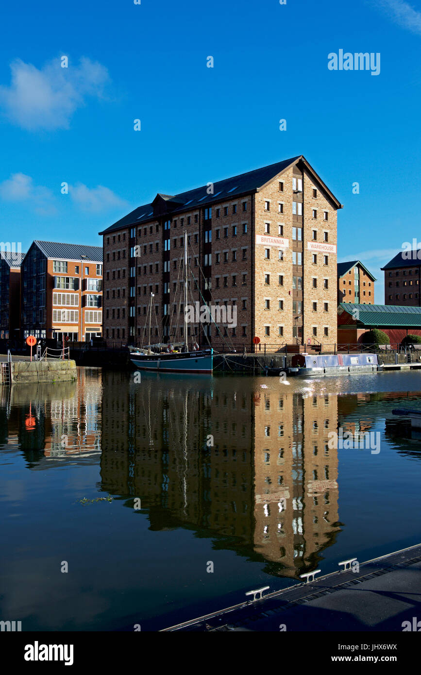 Gloucester Quays, Gloucestershire, England Regno Unito Foto Stock