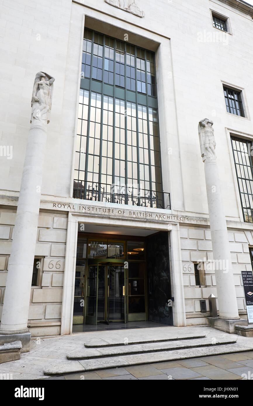 Istituto Reale degli Architetti Britannici, Portland Place, Marylebone, London, Regno Unito Foto Stock