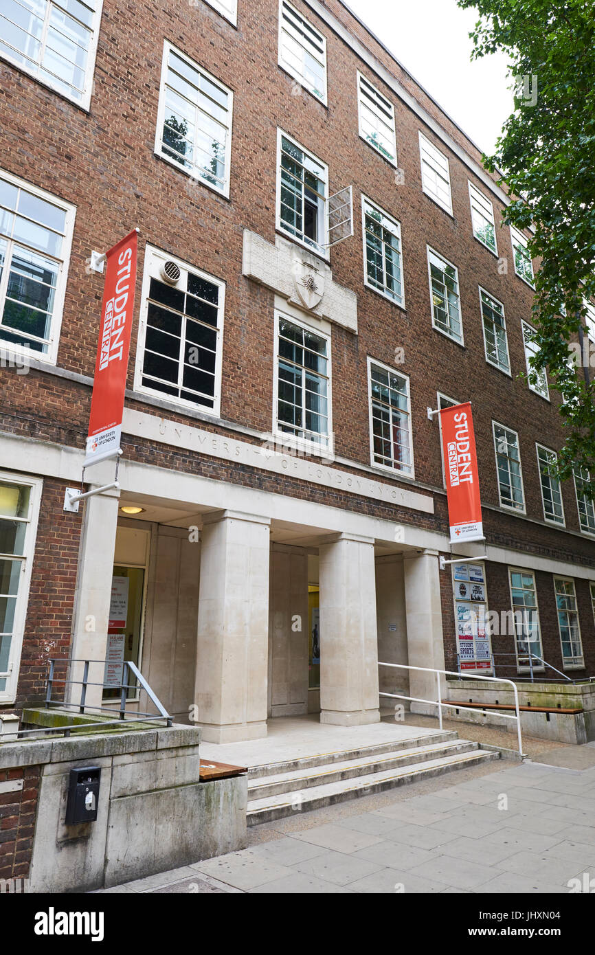 Università di Londra Unione noto anche come studente centrale, Malet Street, Bloomsbury, London, Regno Unito Foto Stock