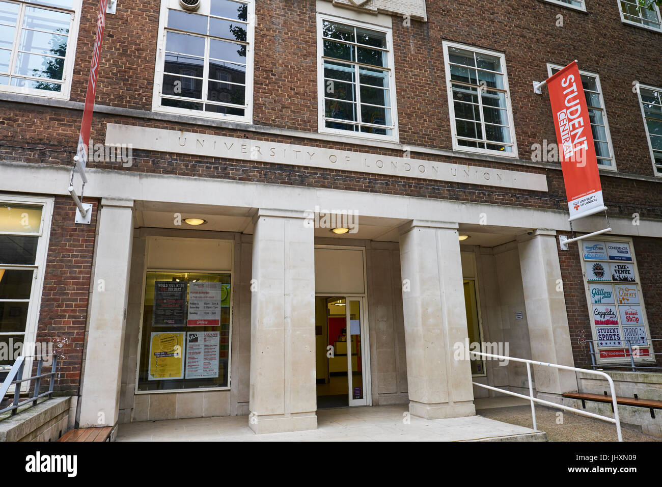 Università di Londra Unione noto anche come studente centrale, Malet Street, Bloomsbury, London, Regno Unito Foto Stock