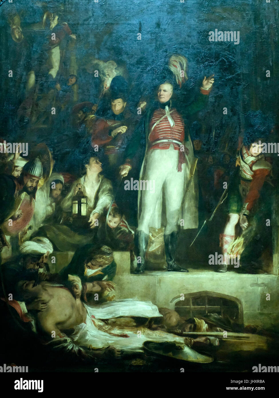 Sir David Baird scoprendo il corpo del sultano Tippoo Saib, dopo aver catturato Seringapatam, il 4 maggio, 1799 - Sir David Wilkie, 1839 Foto Stock