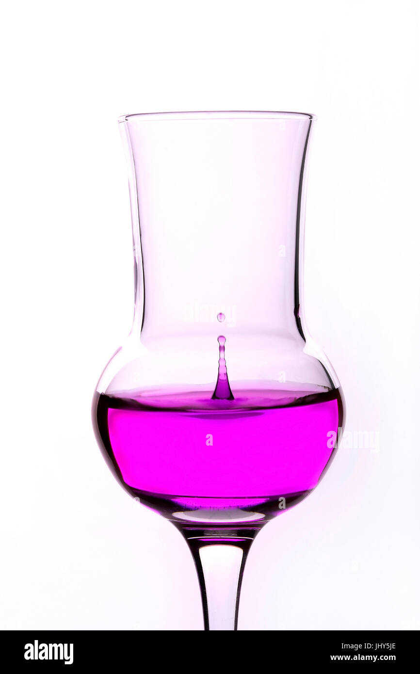 La grappa - vetro alcool, Schnapsglas - alcol Foto Stock