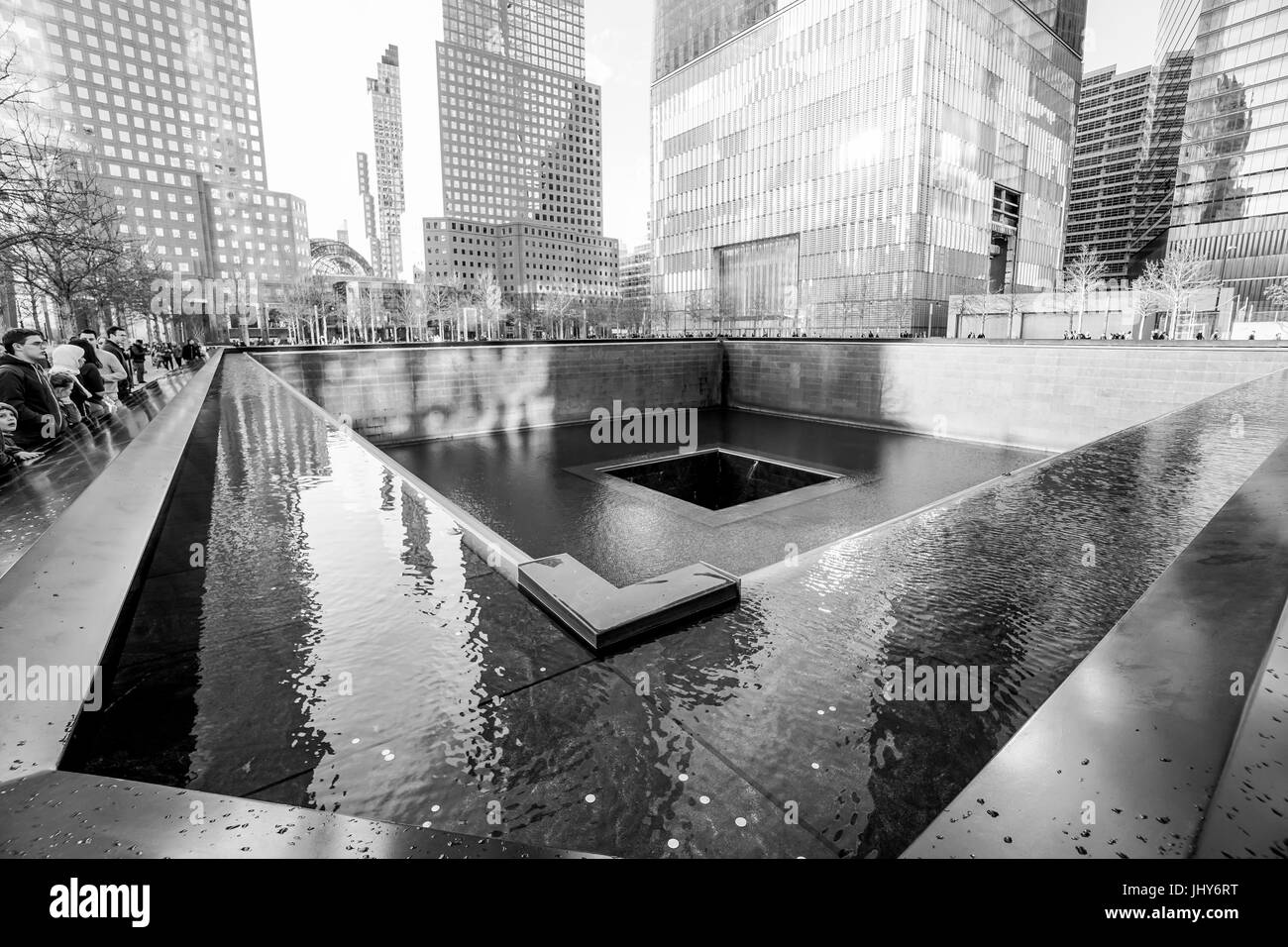 Le Piazze di caduto World Trade Center edifici - MANHATTAN / NEW YORK - Aprile 2, 2017 Foto Stock