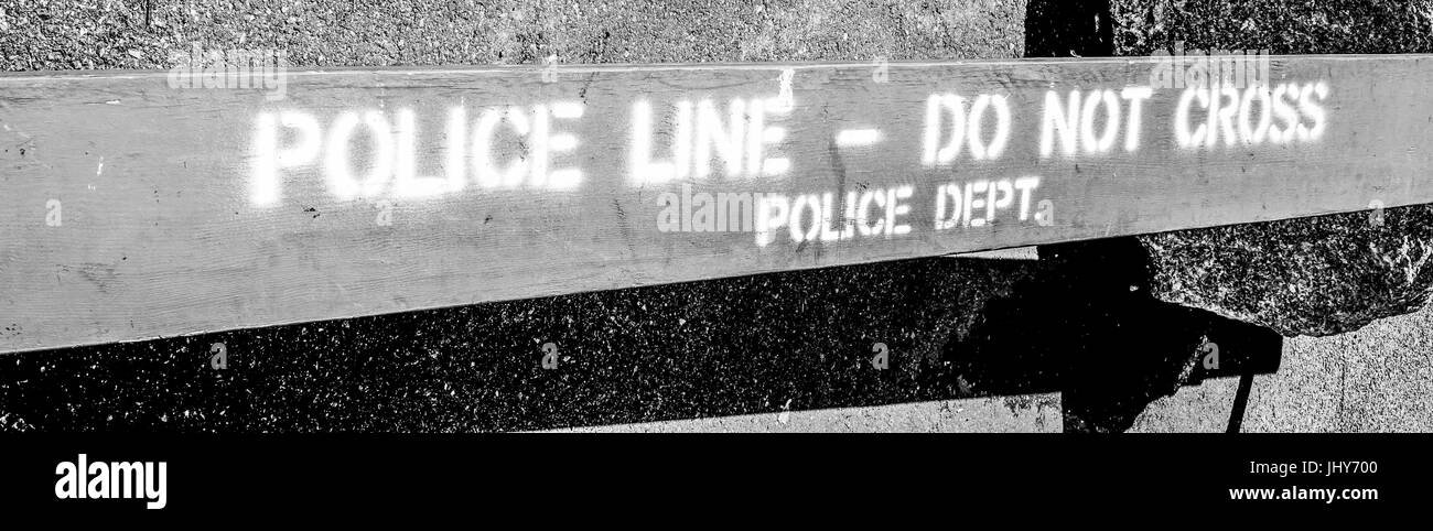 Linea di polizia - non cross- MANHATTAN - NEW YORK - Aprile 1, 2017 Foto Stock