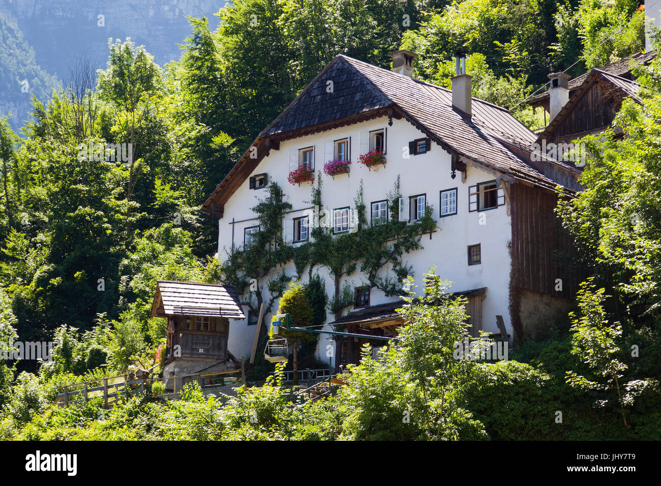 Casa a Hallstatt, camera di sale di proprietà, Austria superiore, ? Sterreich - Casa di Hallstatt, sale camera regione proprietà, Austria superiore, Austria, Haus Foto Stock