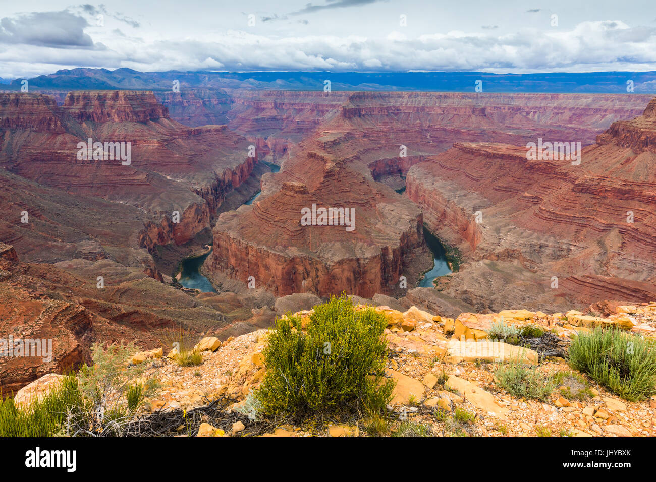 Punto Tatahatso, con vista sul fiume Colorado, Northern Arizona, Stati Uniti d'America Foto Stock