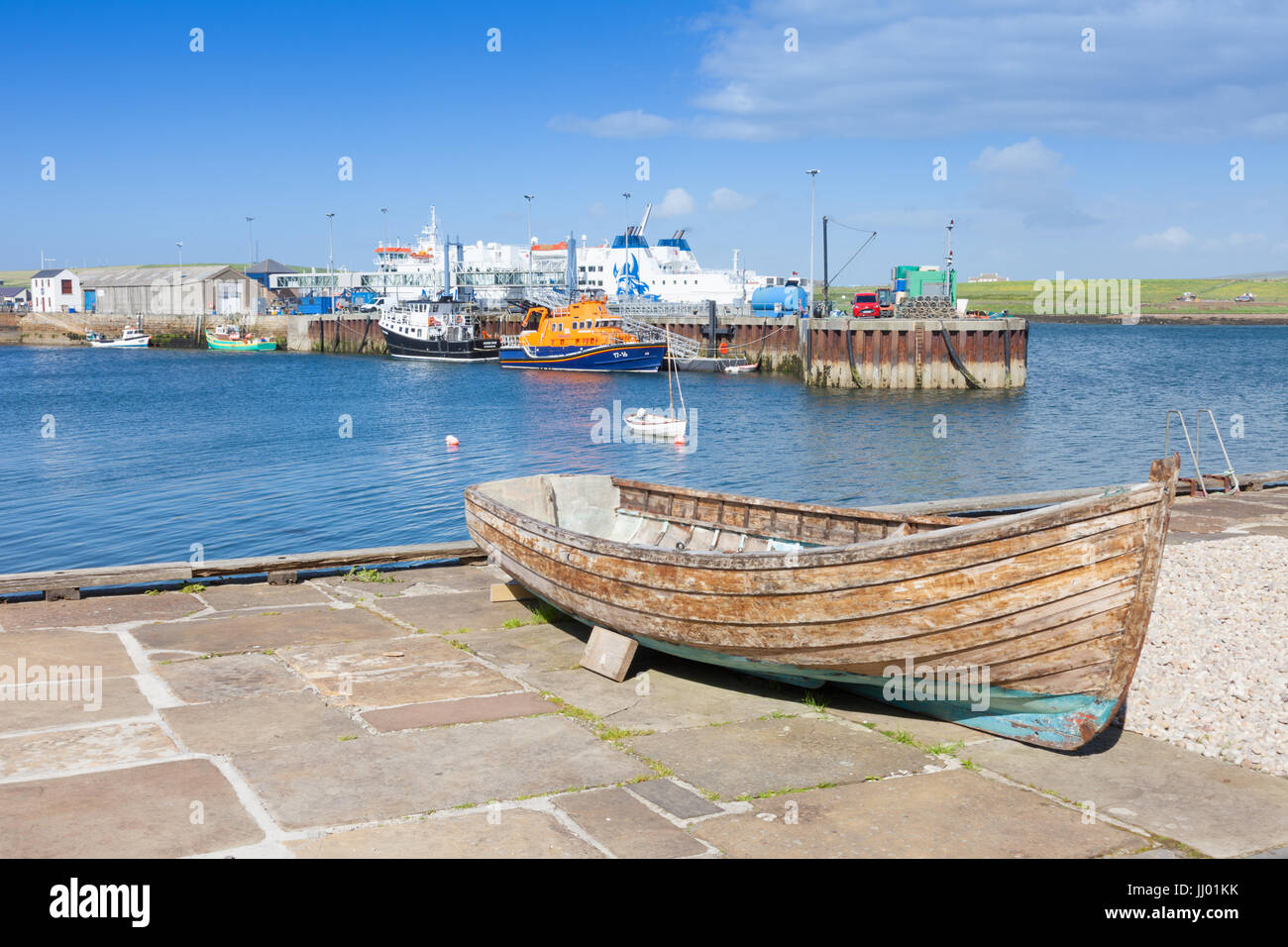 Vista del porto, Stromness, isole Orcadi Scozia UK Foto Stock