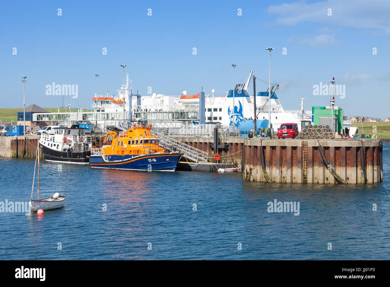 Vista del porto, Stromness, isole Orcadi Scozia UK Foto Stock