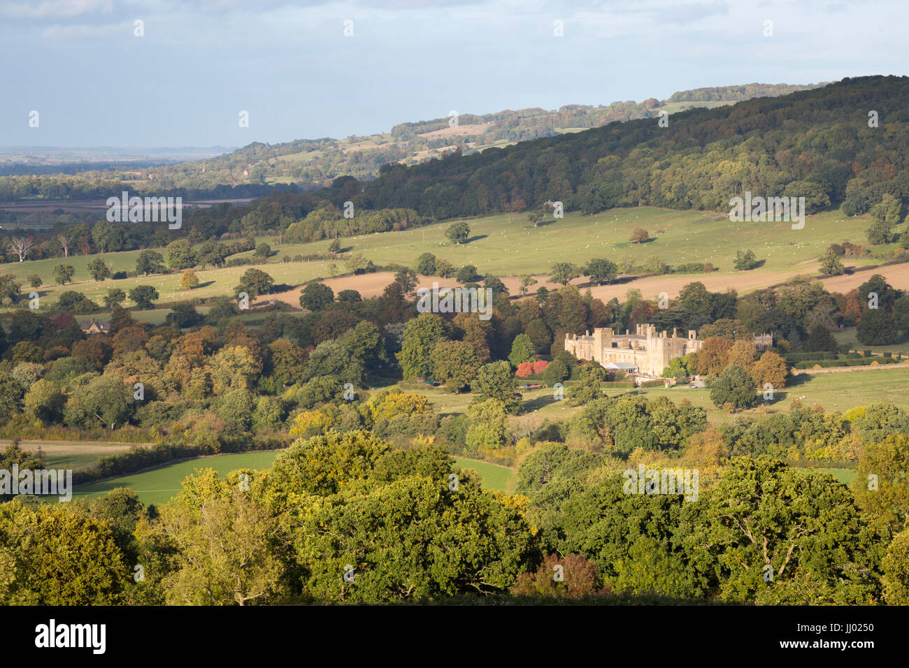 Il Castello di Sudeley in autunno, Winchcombe, Cotswolds, Gloucestershire, England, Regno Unito, Europa Foto Stock