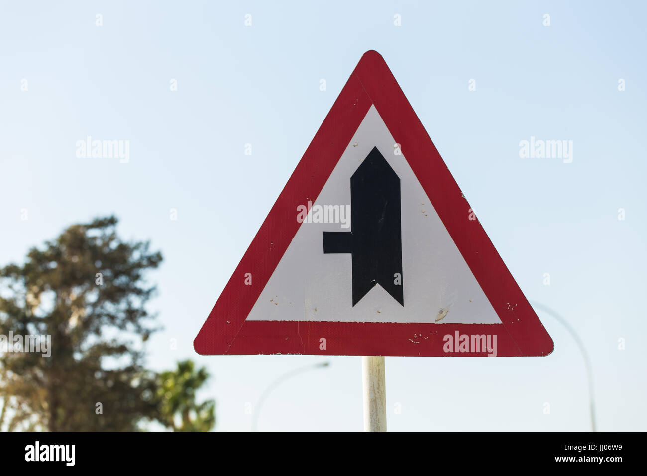 Strade secondarie segno di connessione Foto Stock