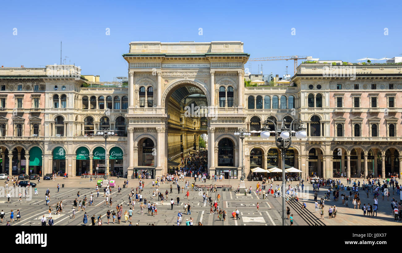Galleria Vittorio Emanuele II a Milano, Italia Foto Stock