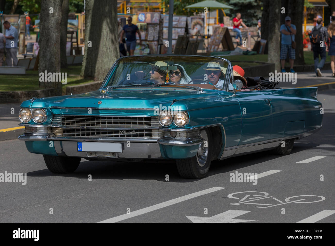 Vecchia Cadillac, Palanga, Lituania. Foto Stock