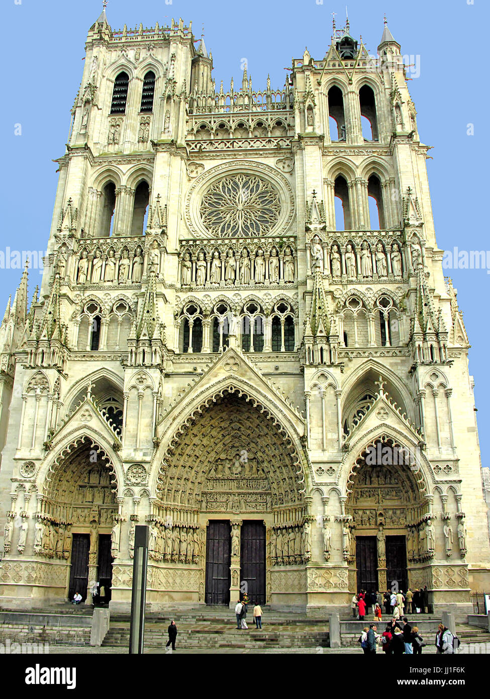 Varie viste esterne della cattedrale di Amiens, Francia, su 5/7/2006 Foto Stock