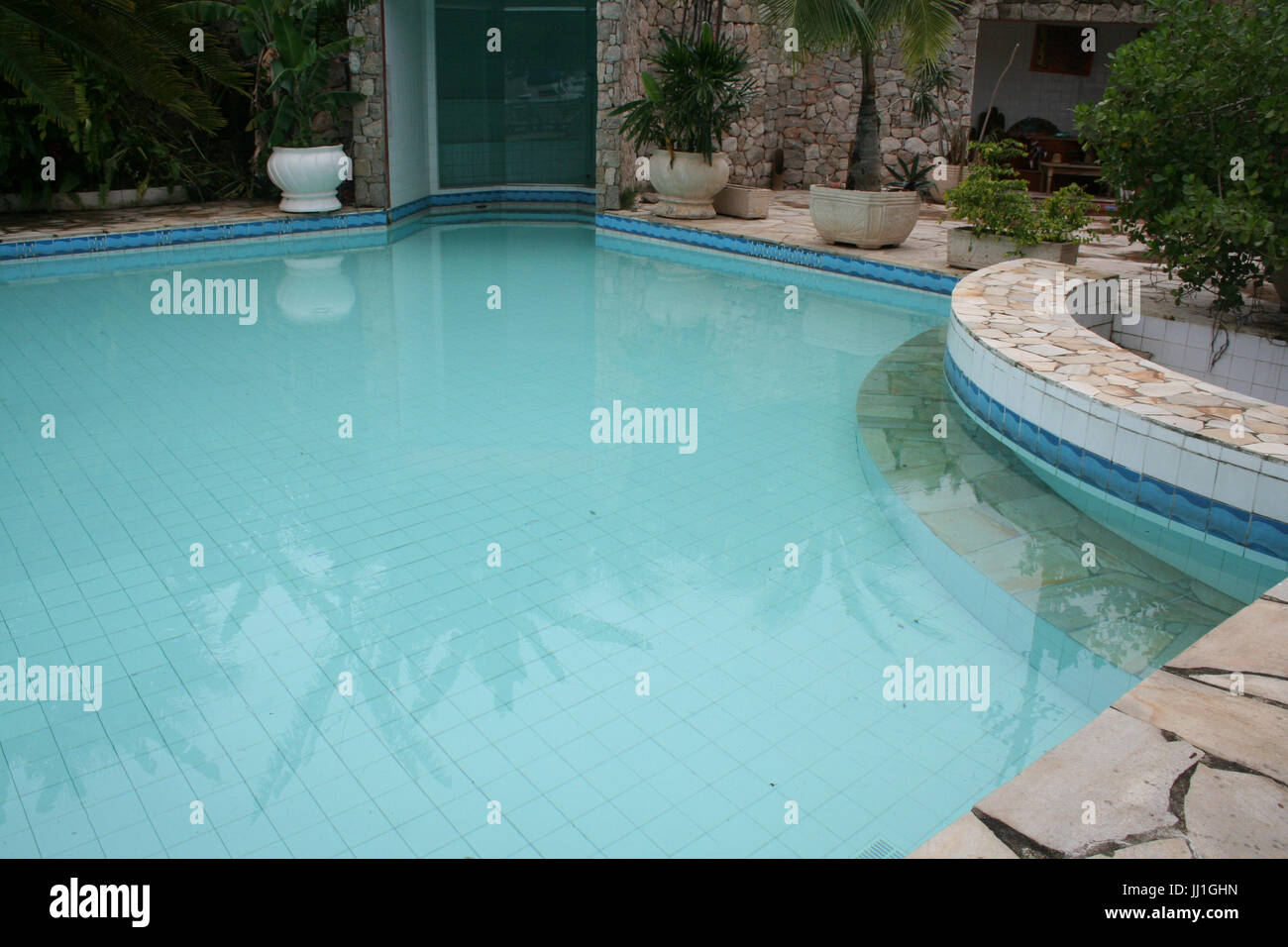 Con specchio d acqua, Angra dos Reis, Rio de Janeiro, Brasile. Foto Stock