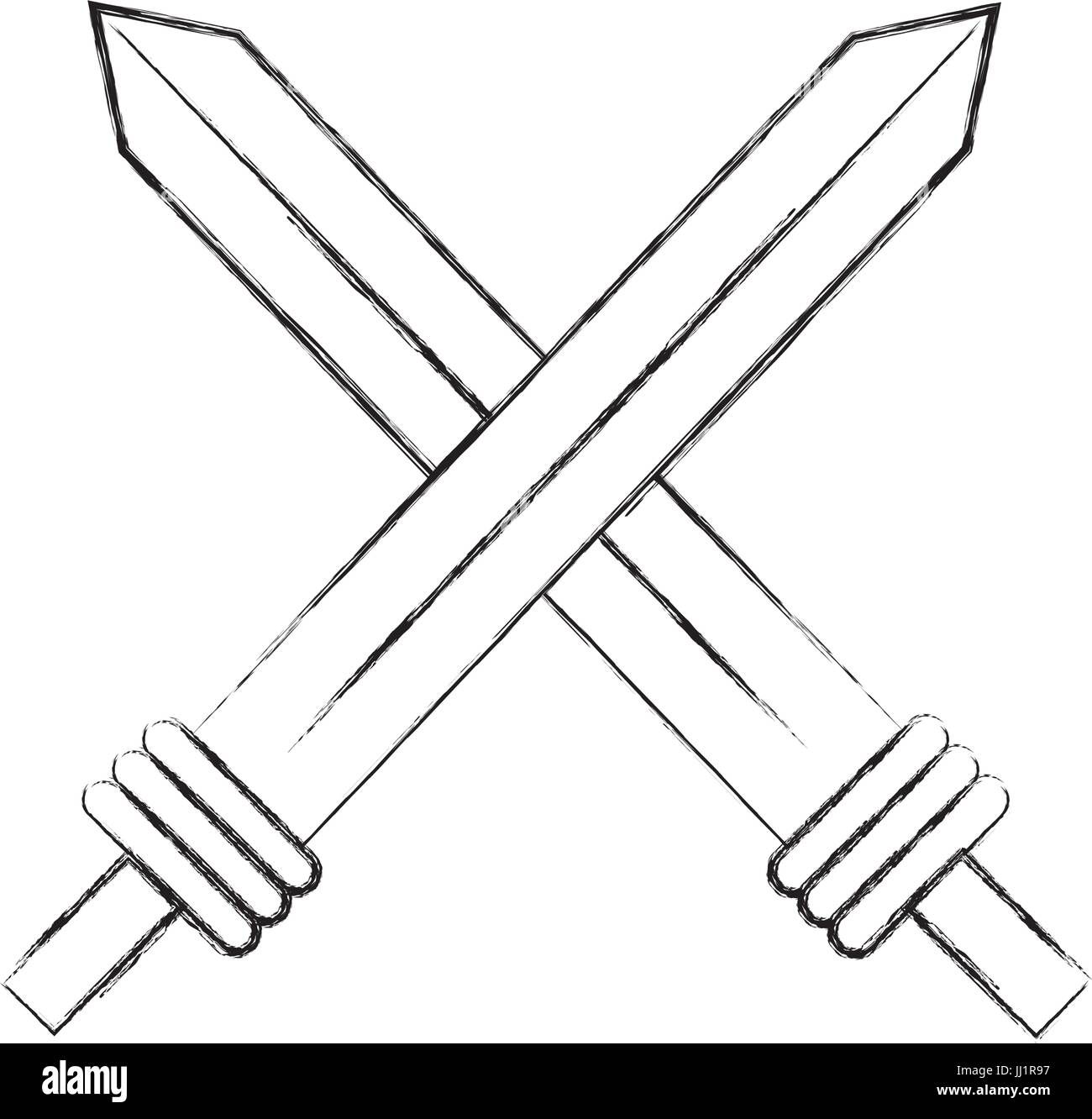 Arma spada warrior game Illustrazione Vettoriale