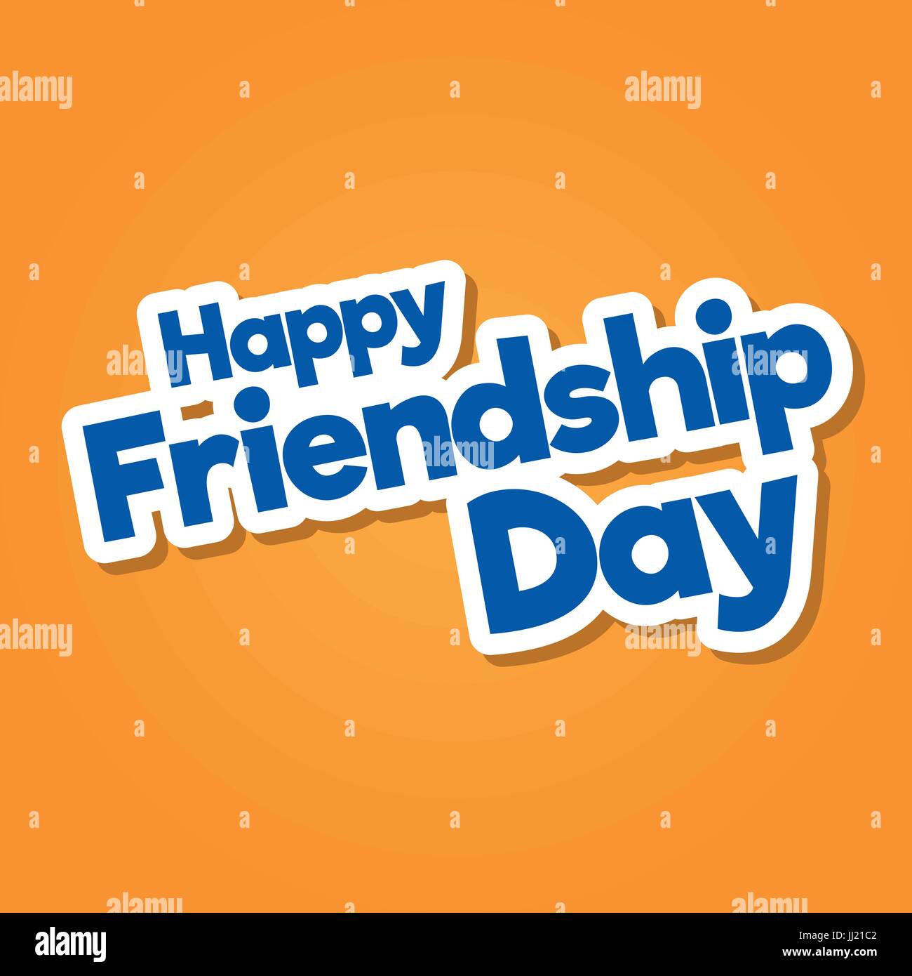 Felice amicizia giorno disegnati a mano vector lettering design. Perfetto per la pubblicità, poster o un biglietto di auguri - disegno vettoriale EPS10 Illustrazione Vettoriale