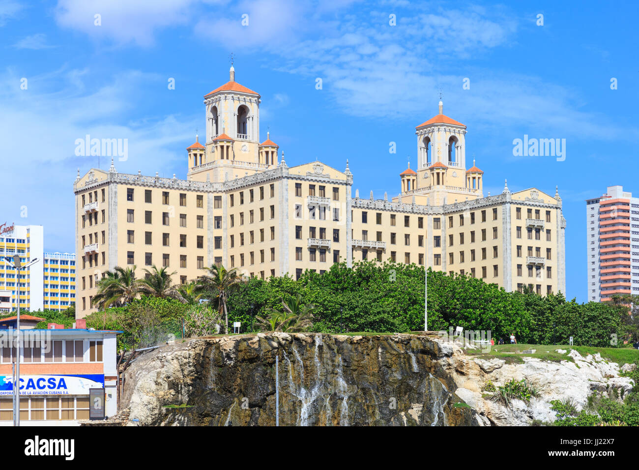 Hotel Nacional de Cuba, la storica architettura art deco Vedado, Havana, Cuba Foto Stock