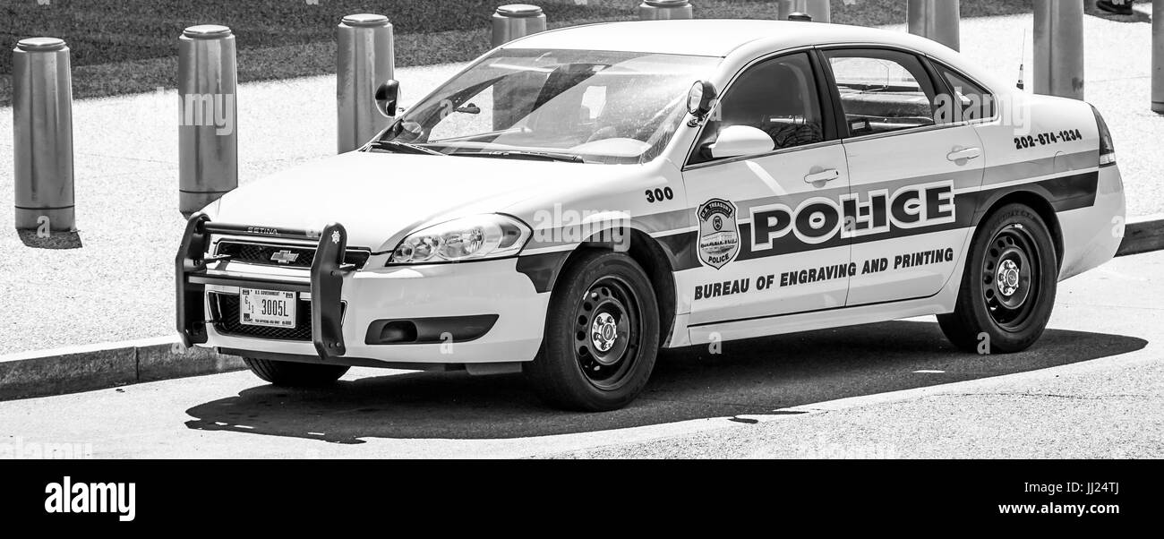 Auto della Polizia presso l' Ufficio di presidenza di incisione e di stampa - Washington DC / COLUMBIA - Aprile 7, 2017 Foto Stock