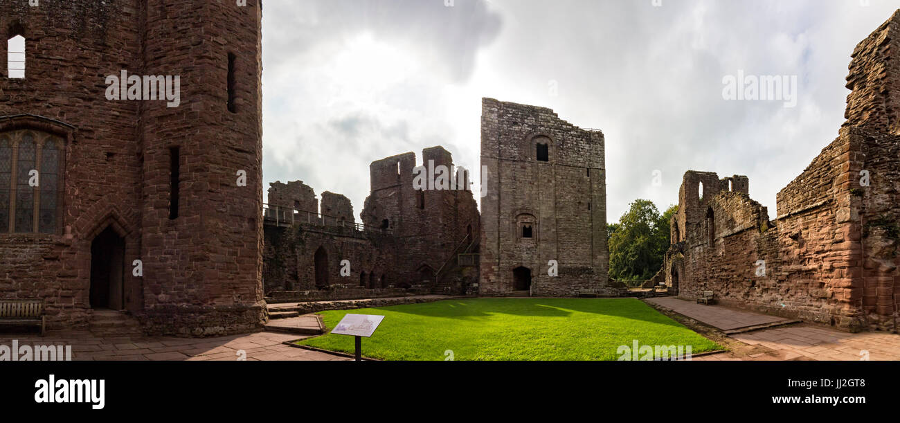 Goodrich la vista del castello, Herefordshire, Regno Unito Foto Stock