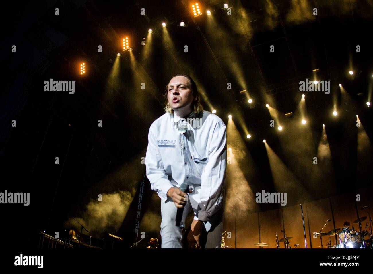 Milano, Italia. 17 Luglio, 2017. Milano, Italia 17 luglio Arcade Fire live a Milano un Festival estivo all Ippodromo di San Siro Milano Credito: Roberto Finizio/Alamy Live News Foto Stock