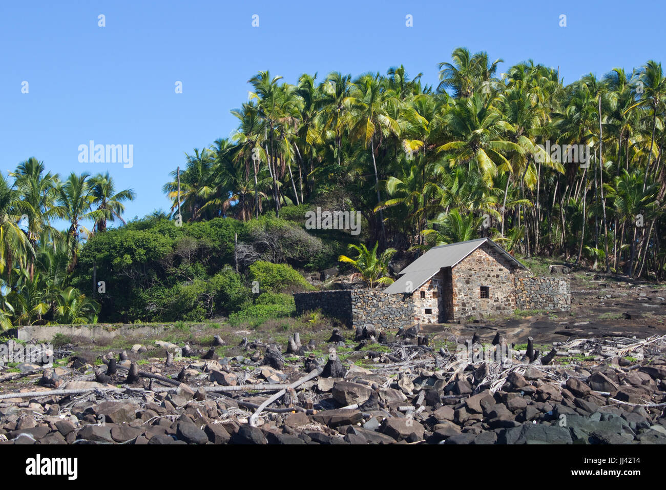Alfred Dreyfus Capanno sul Devil's Island in Guiana francese Foto Stock