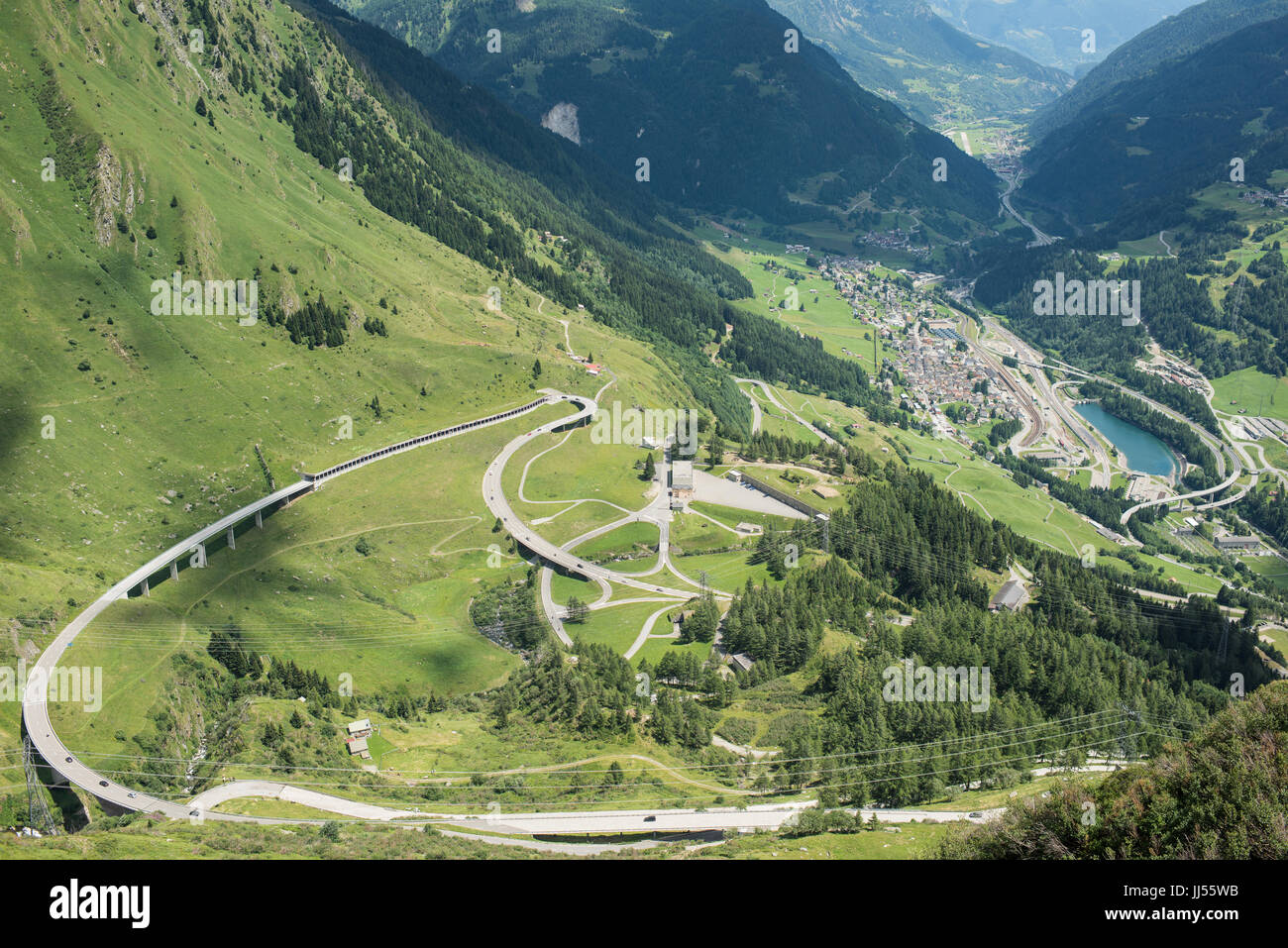 Vista Gotthardpass a airolo Foto Stock