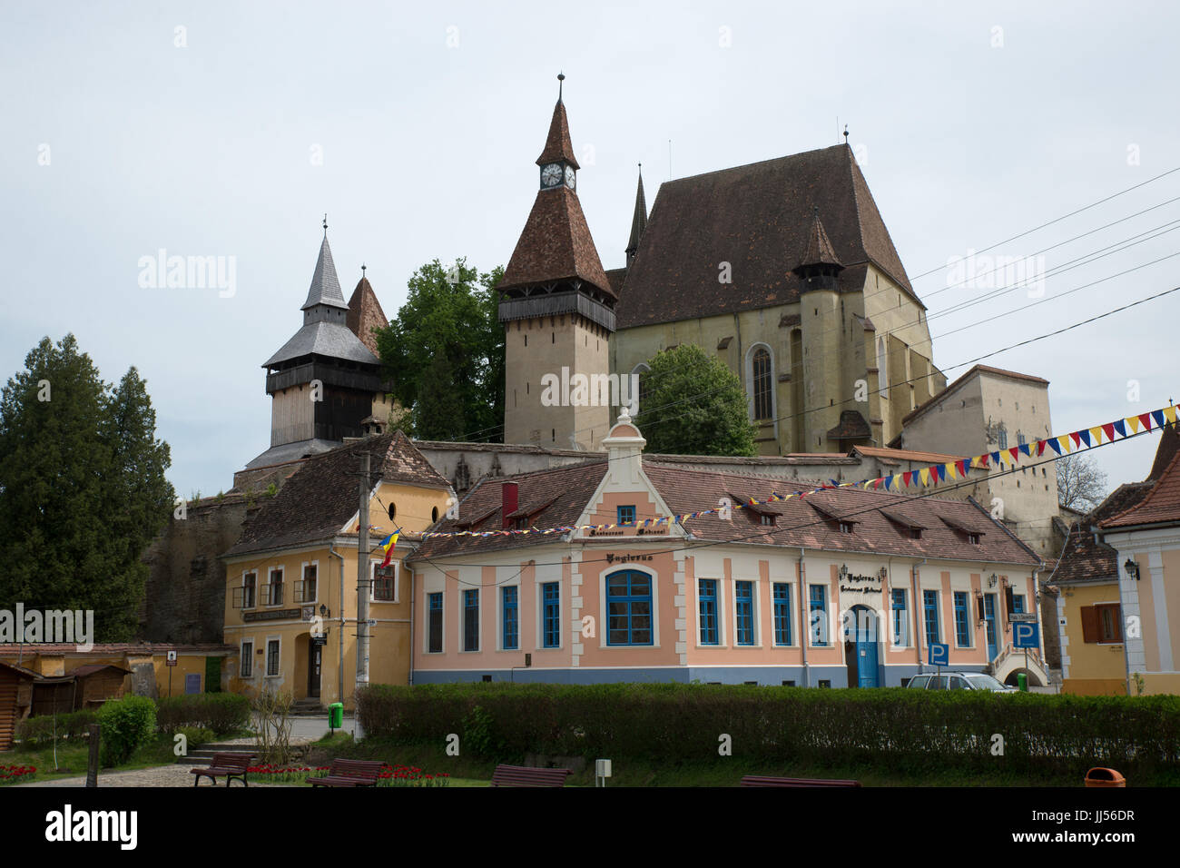 Chiesa fortificata di Biertan, Transilvania, Romania Foto Stock