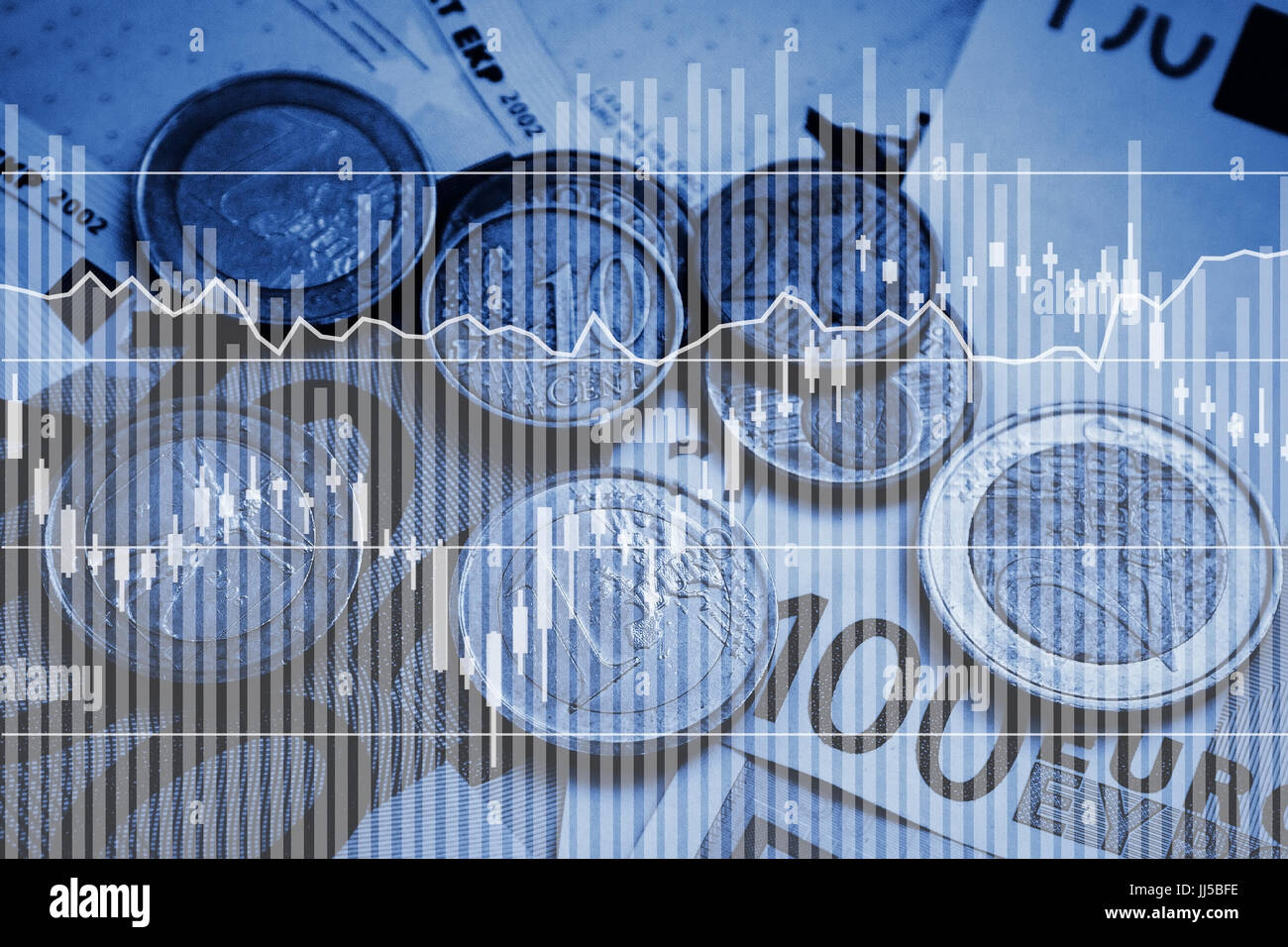 Concetto finanziario, cambio valuta e stock options infographics Foto Stock