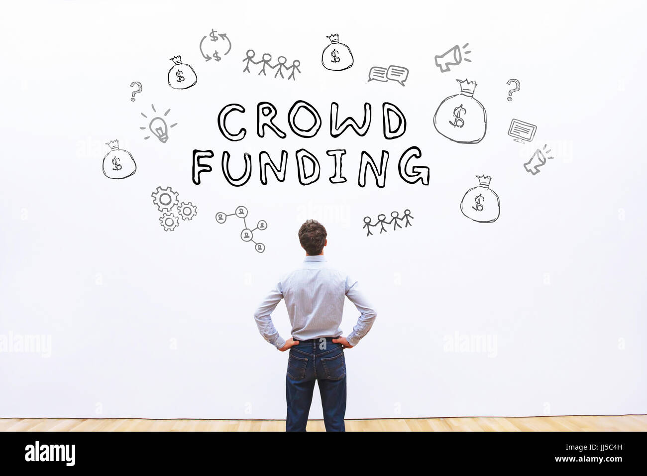 Concetto crowdfunding Foto Stock