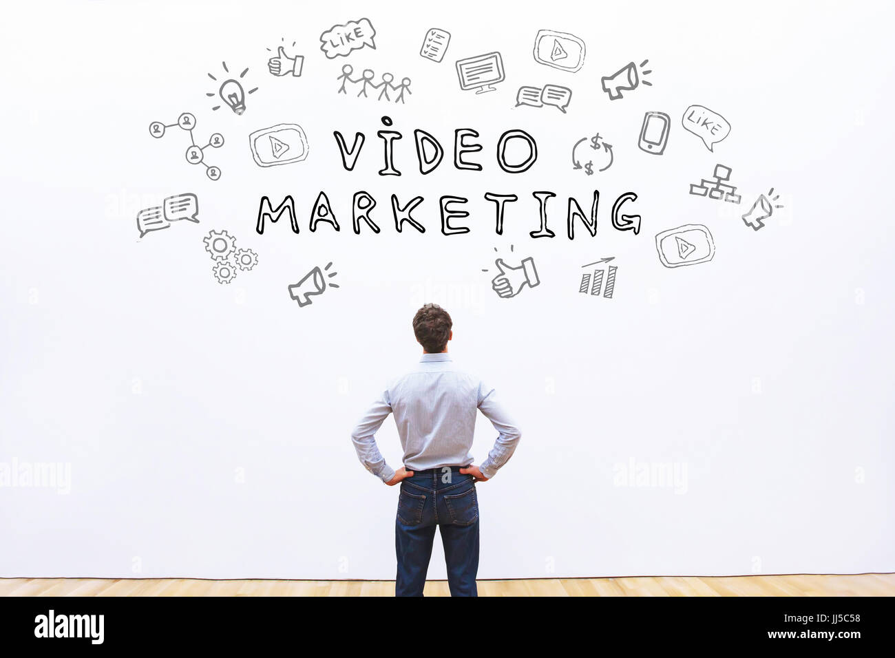 Video il concetto di marketing Foto Stock