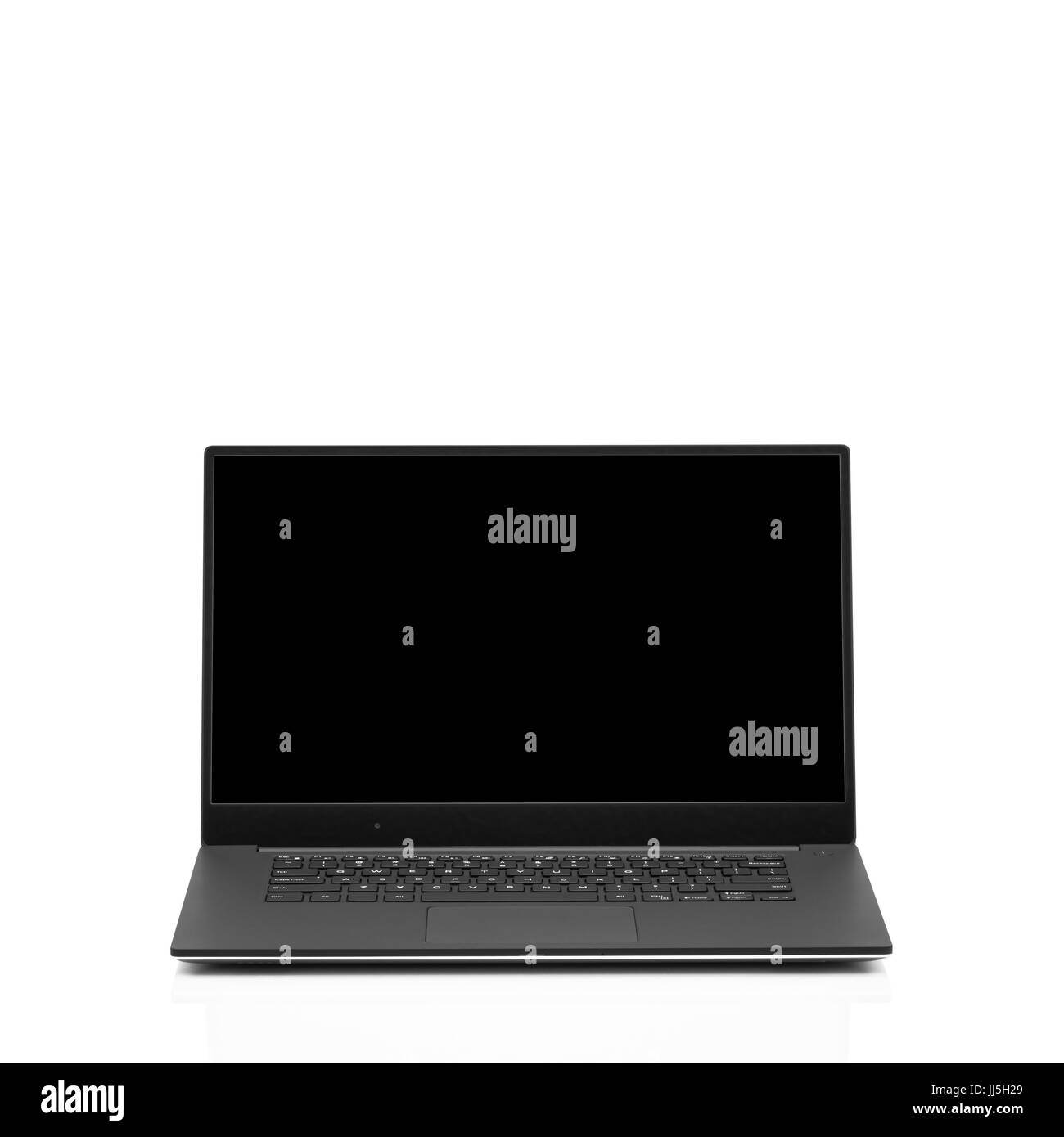 Moderne ed eleganti notebook aziendali su sfondo bianco Foto Stock