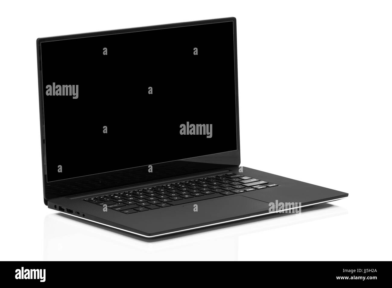 Moderne ed eleganti notebook aziendali su sfondo bianco Foto Stock