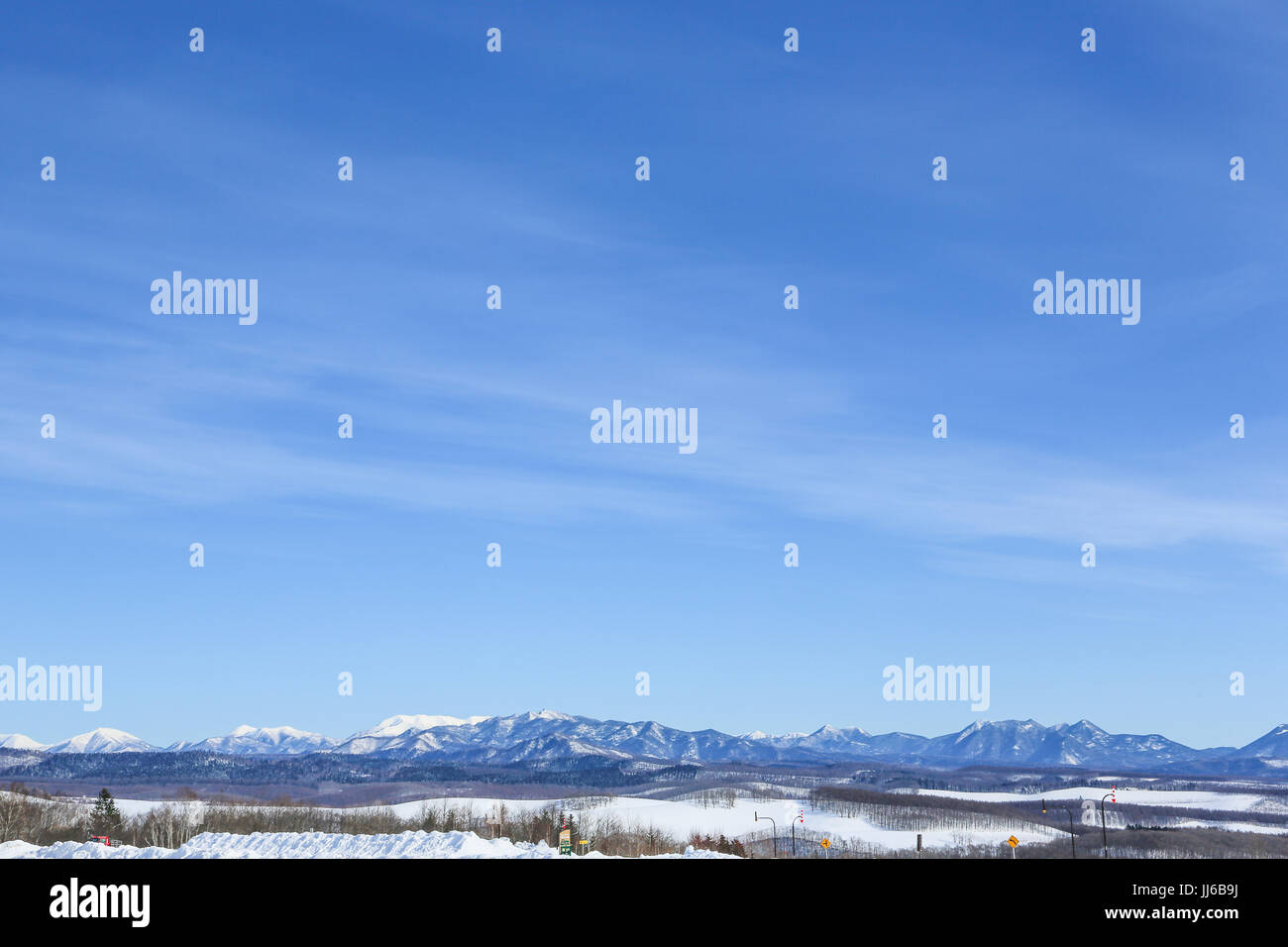 Inverno in Hokkaido Foto Stock