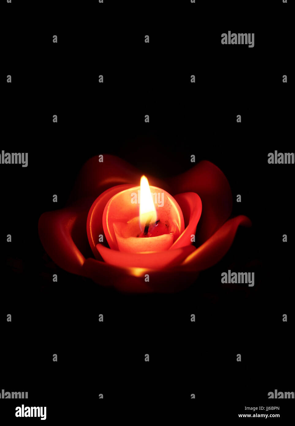 A forma di rosa candela Foto Stock