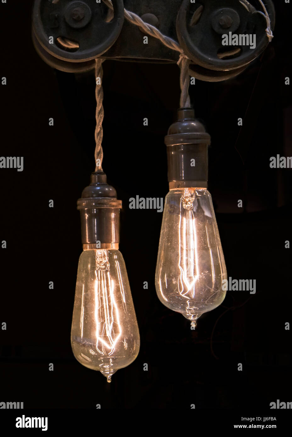 Vintage Luci elettriche Foto Stock