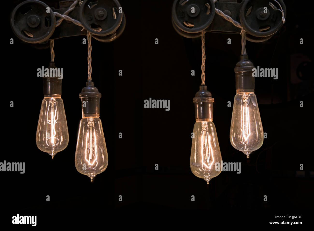 Vintage Luci elettriche Foto Stock