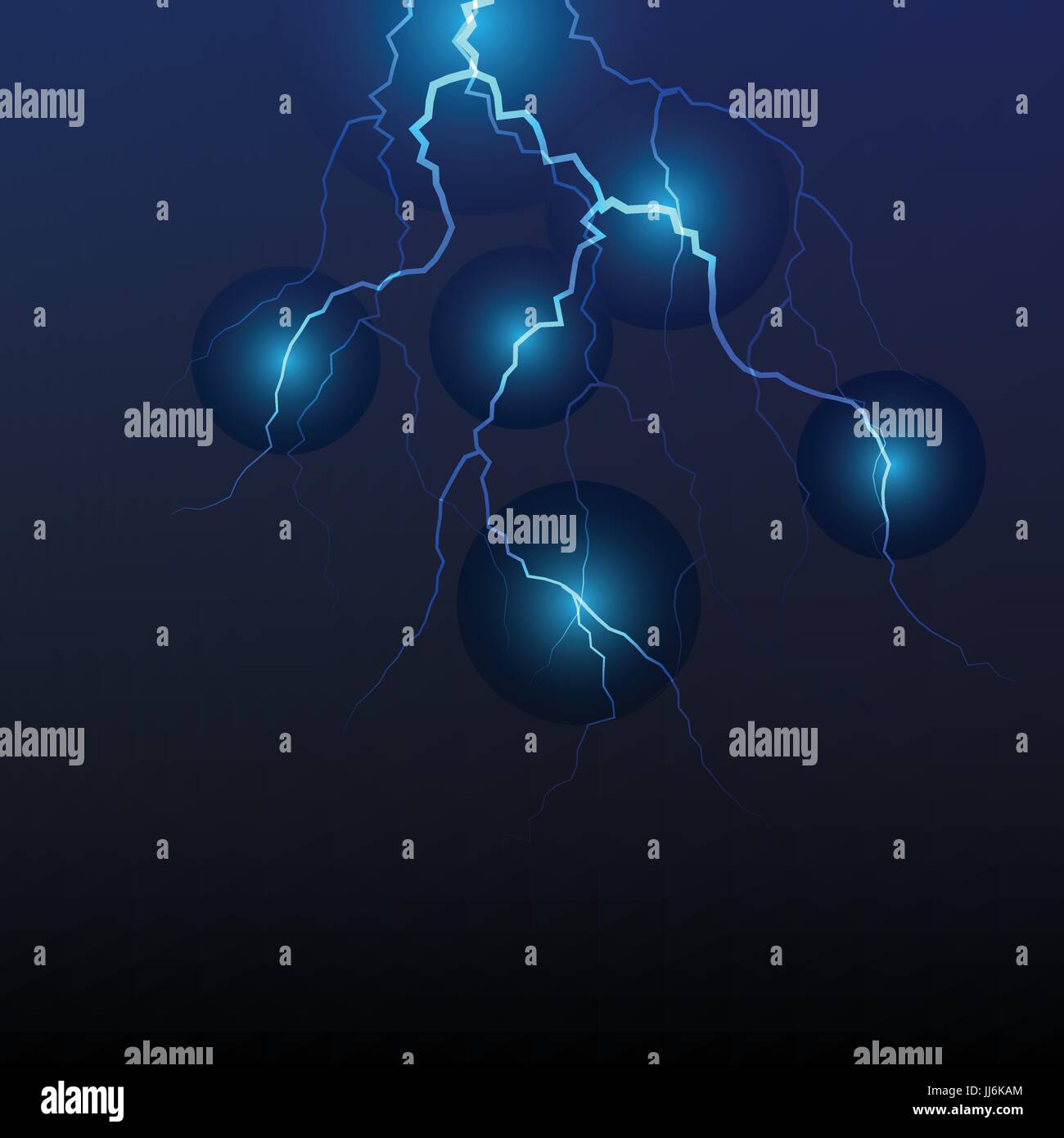 Vector Lightning Strike flash sullo sfondo Illustrazione Vettoriale