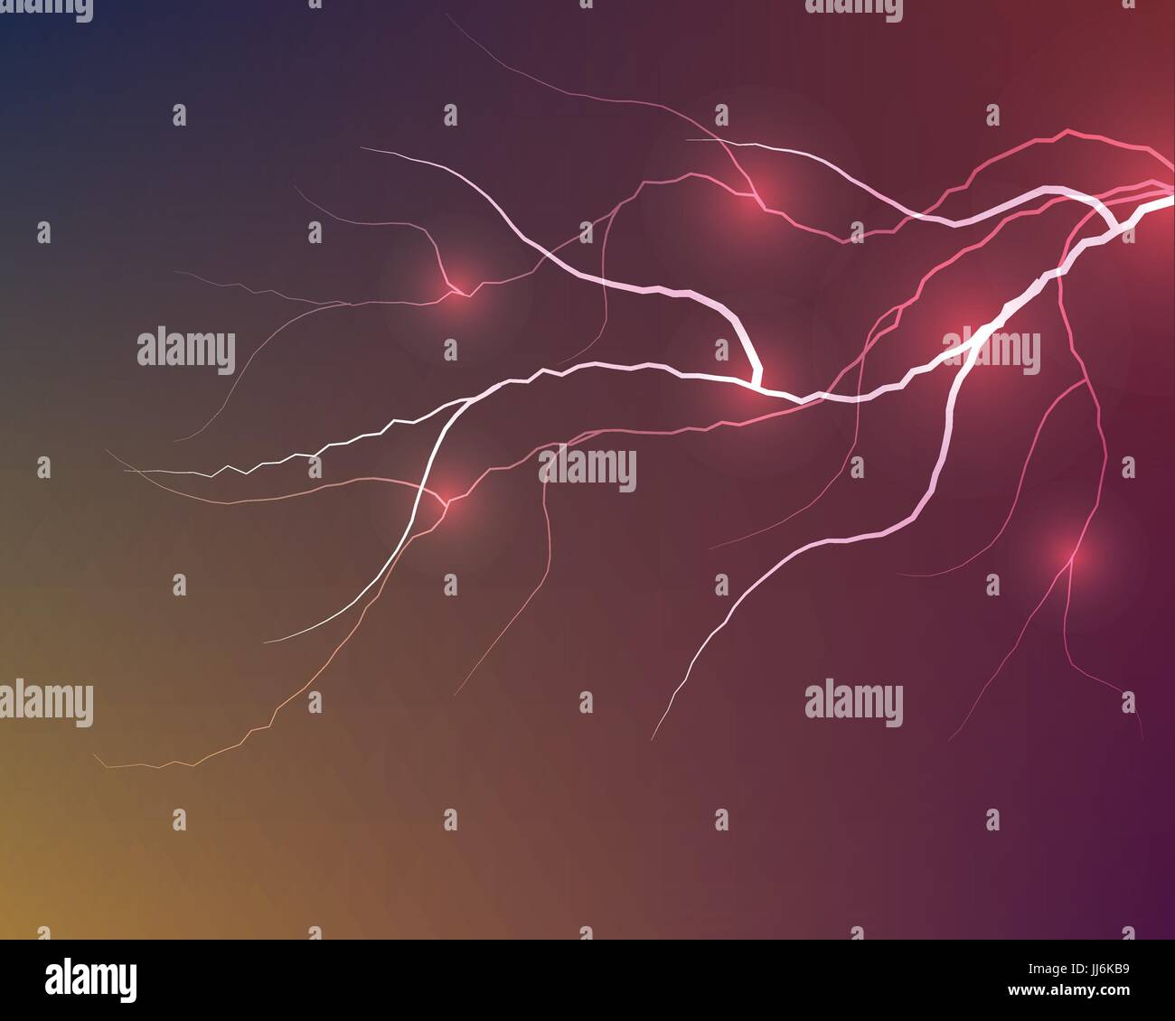 Vector Lightning Strike flash sullo sfondo Illustrazione Vettoriale