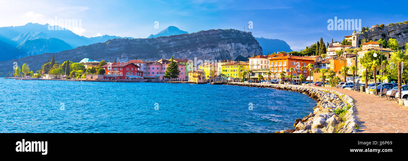 Lago di Garba comune di Torbole vista panoramica, regione Trentino Alto Adige Italia Foto Stock