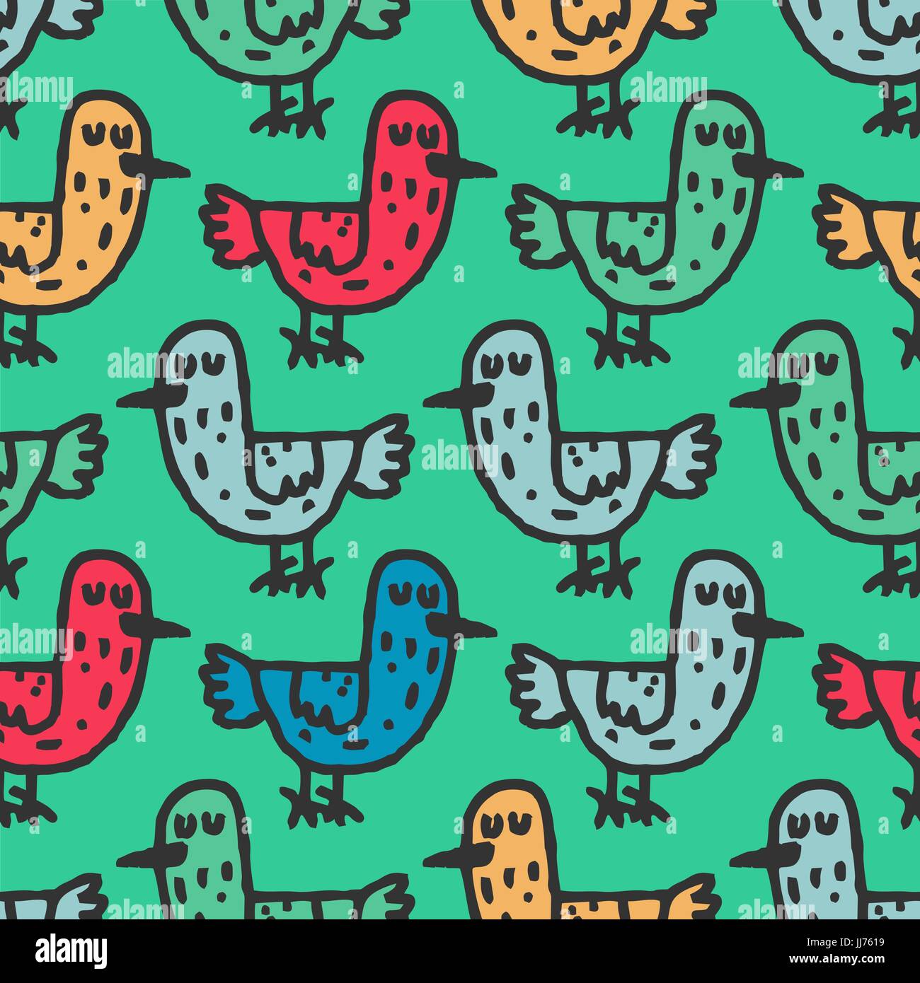 Gli Uccelli Bambino Modello Di Disegno Disegno A Mano Ornamento La Texture Per Il Panno Per Bambini Immagine E Vettoriale Alamy
