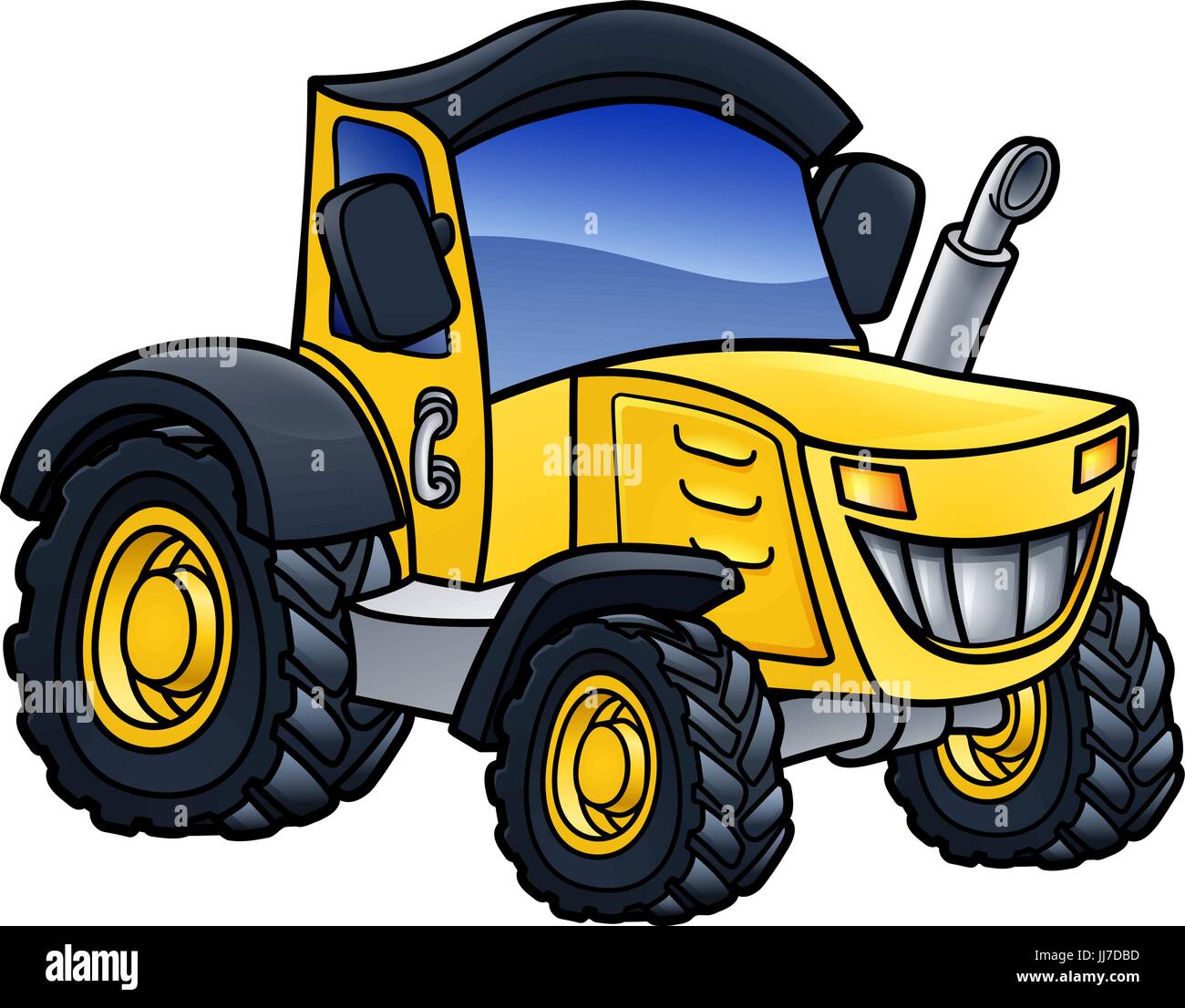 Veicolo trattore Cartoon Illustrazione Vettoriale