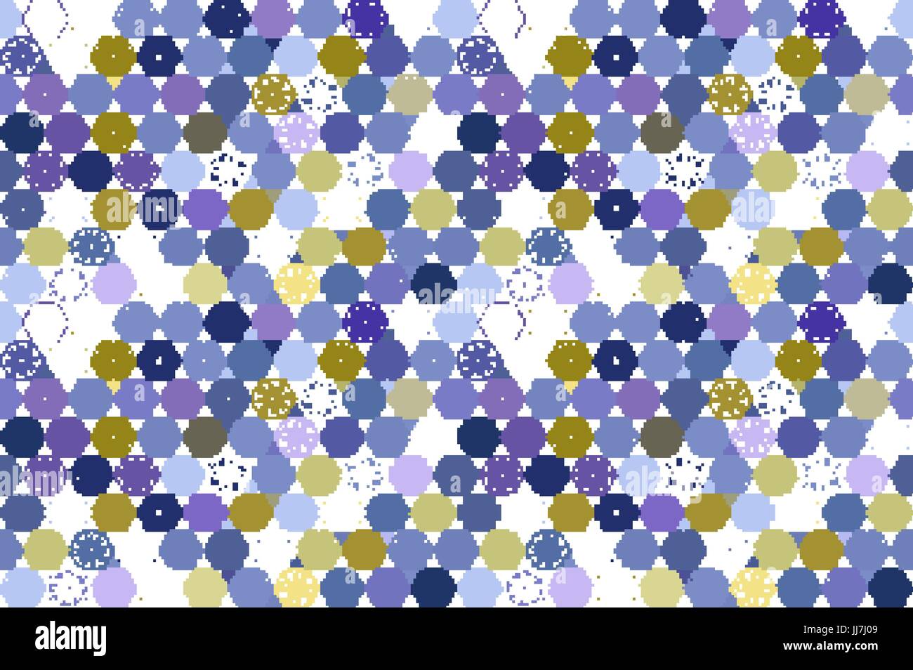 Seamless patchwork di piastrelle con motivi in stile vittoriano in blu e beige e arte Illustrazione Vettoriale