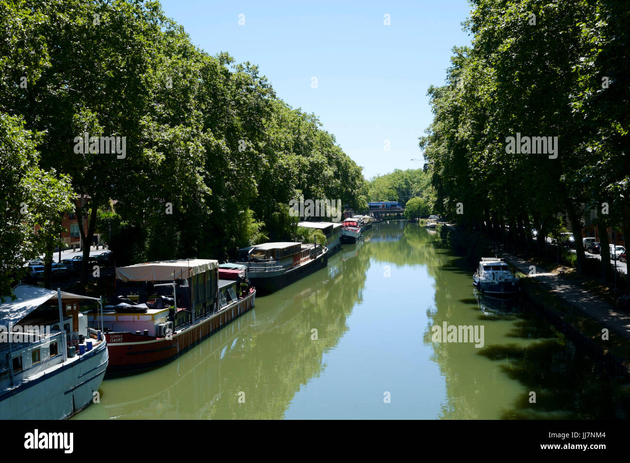 Canal du Midi a Tolosa, Francia Foto Stock