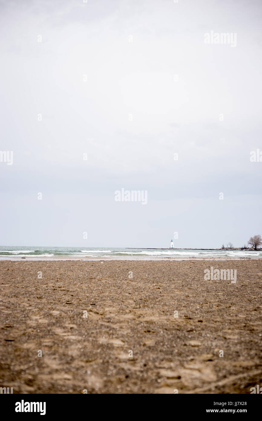 Spiaggia - freddo giorno Foto Stock