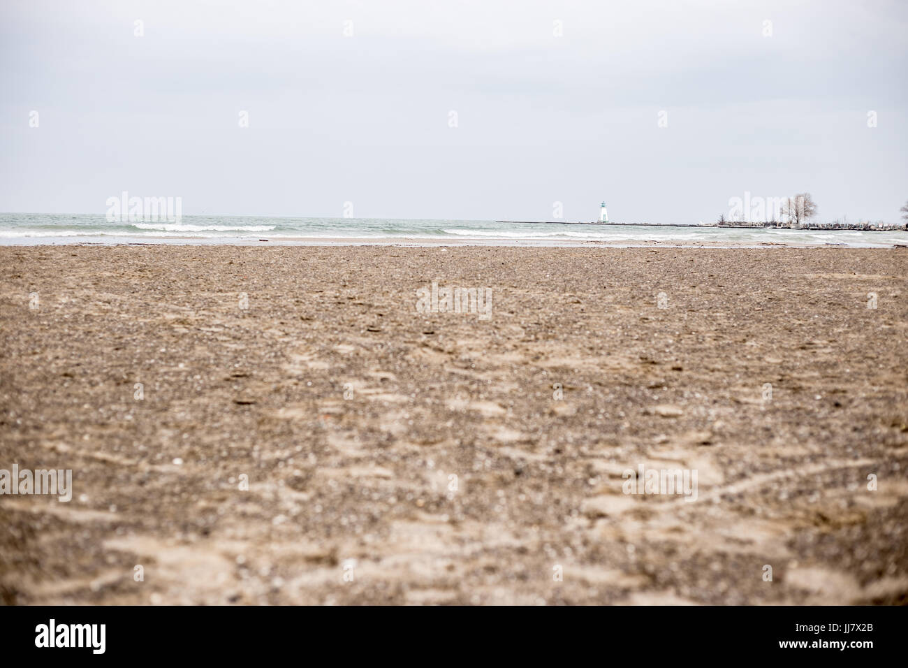 Spiaggia - freddo giorno Foto Stock