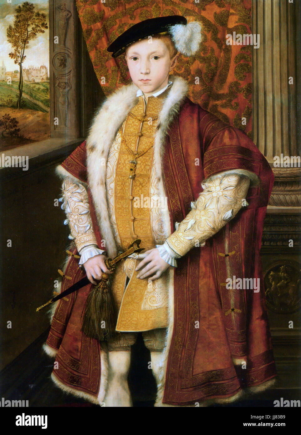 Edoardo VI d'Inghilterra (1537-1553) come il Principe di Galles nel 1546 - artista sconosciuto Foto Stock