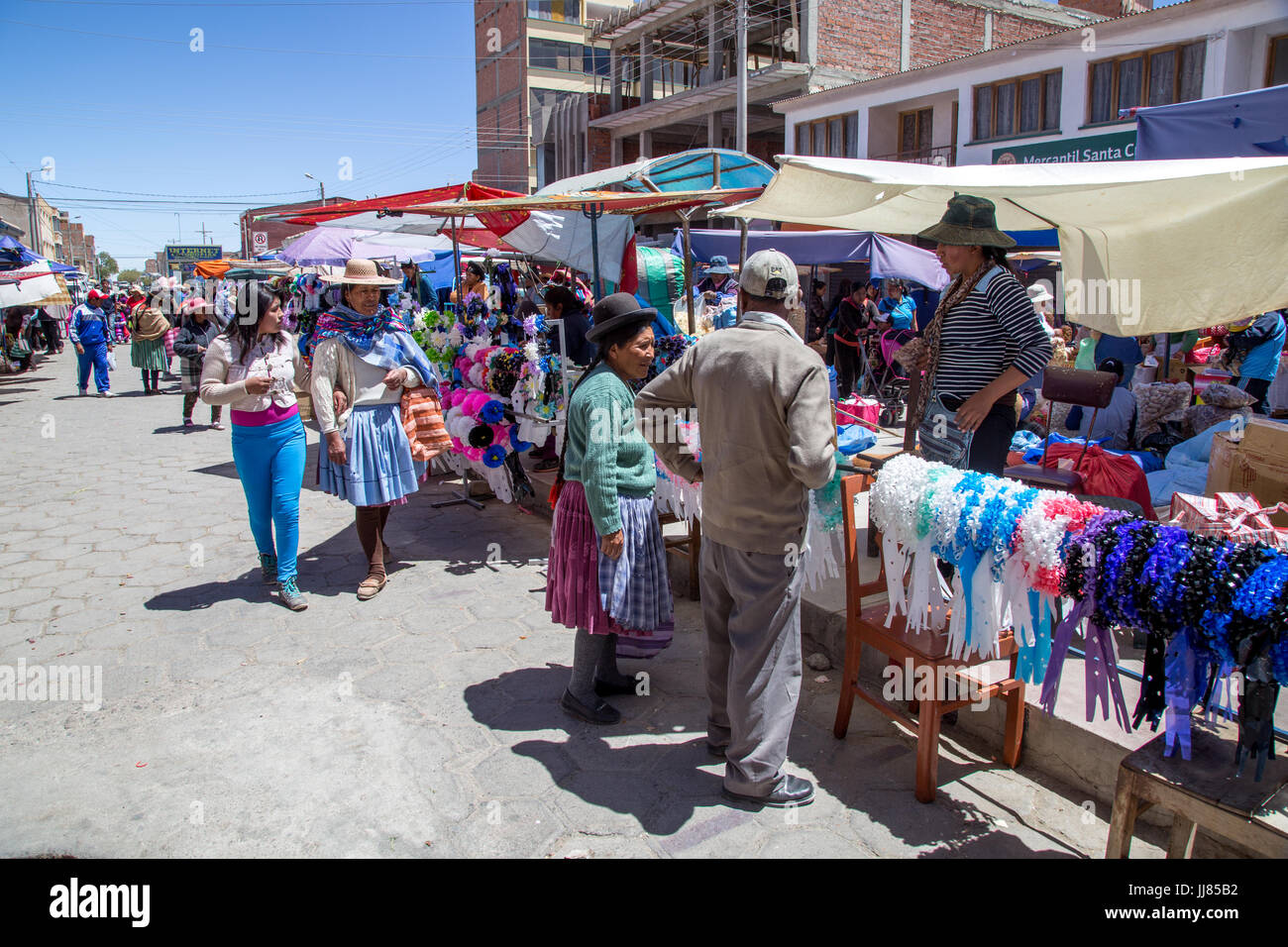 Il mercato locale in Uyuni, Bolivia Foto Stock