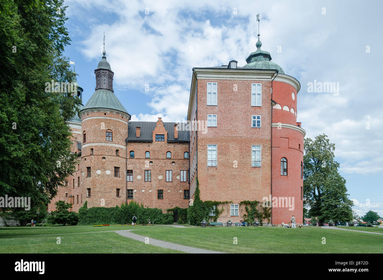 Il Castello di Gripsholm, il noto castello di mattoni a Mariefred. Foto Stock