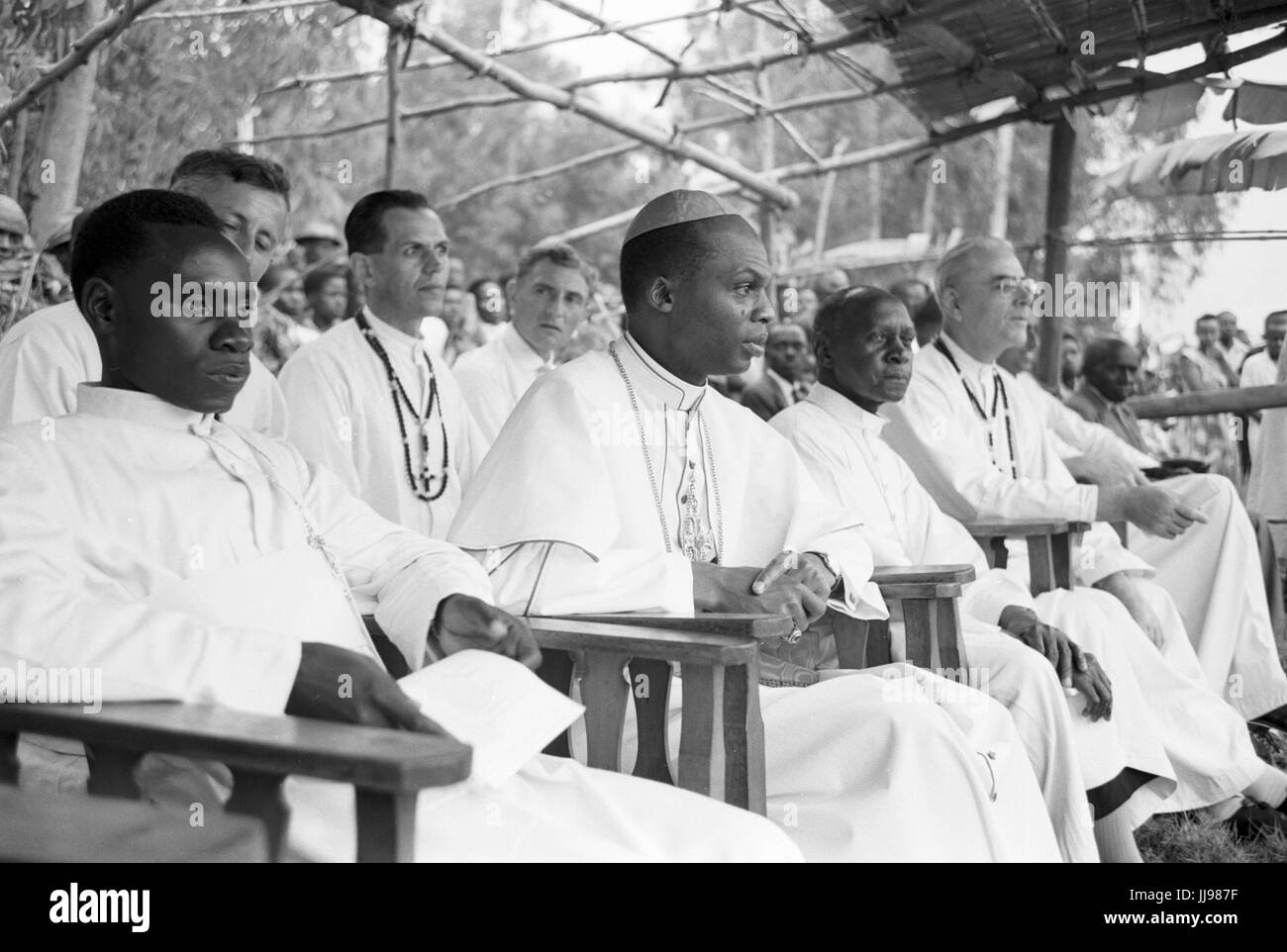 Il Cardinale Laurean Rugambwa. La posizione è Tanganika (Tanzania), 1960. Foto Stock