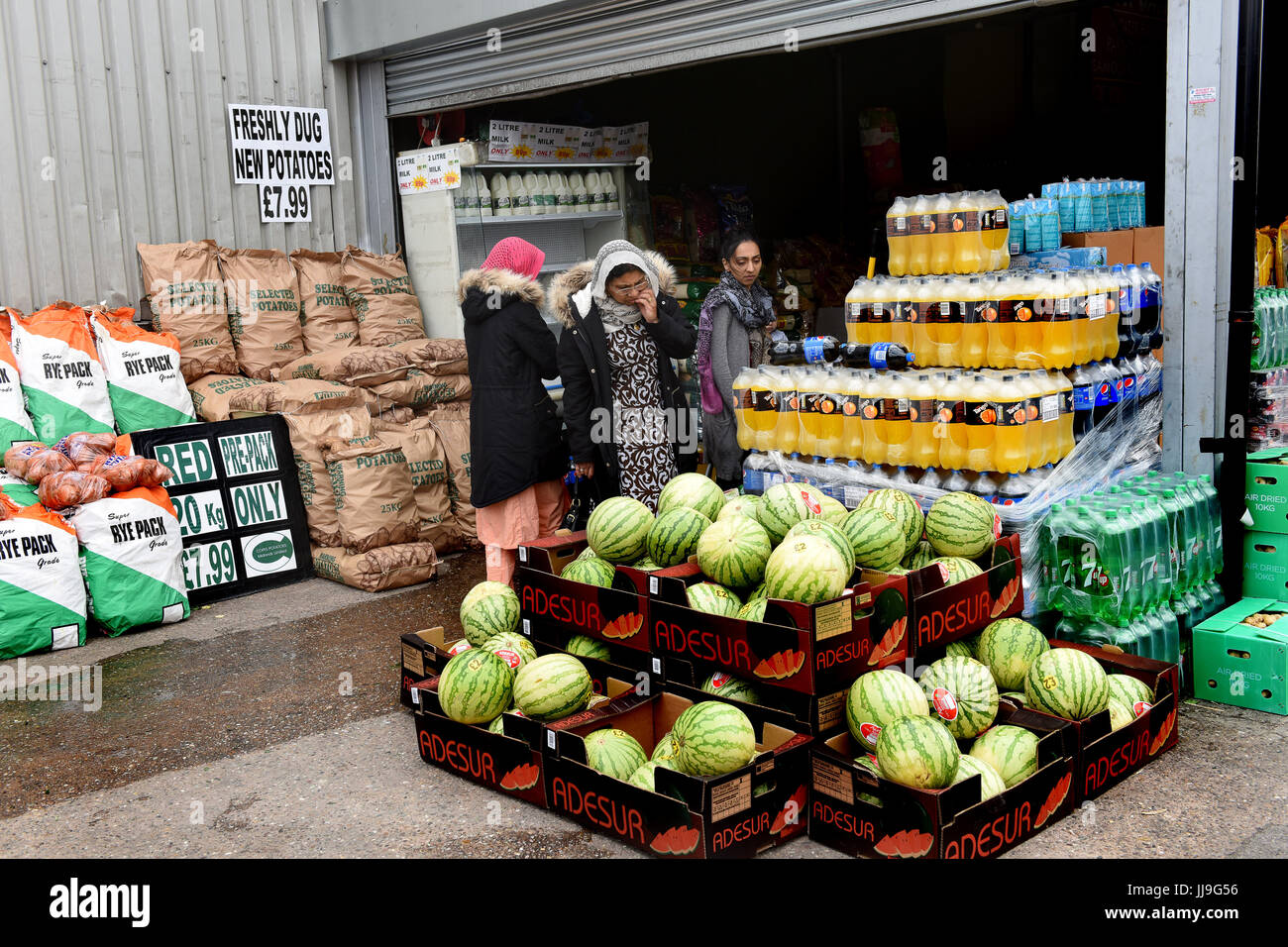 Shop in Smethwick Copes patate - Midlands Ltd cash and carry grossista in Smethwick, Inghilterra Foto Stock
